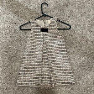Kate Spade 4yr Lined Tweed Center Pleat Dress